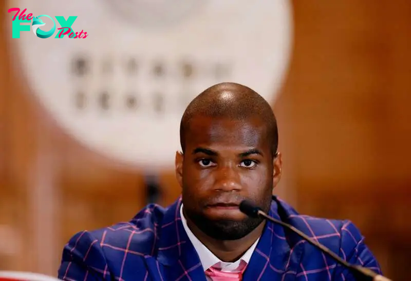 Boxing - Daniel Dubois & Anthony Joshua - Press Conference - Guildhall, London, Britain - September 19, 2024 Daniel Dubois during the press conference Action Images via Reuters/Andrew Couldridge