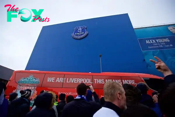 LIVERPOOL, ENGLAND - Sunday, March 3, 2019: The Liverpool team coach arrives before the FA Premier League match between Everton FC and Liverpool FC, the 233rd Merseyside Derby, at Goodison Park. (Pic by Paul Greenwood/Propaganda)