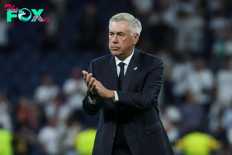 Carlo Ancelotti durante el Real Madrid-Stuttgart de Champions League.