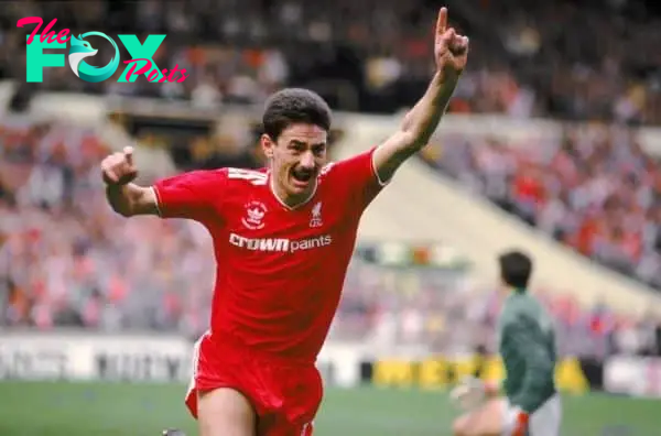 Liverpool's Ian Rush celebrates after putting his team in front against Everton (Picture by: Peter Robinson / EMPICS Sport)