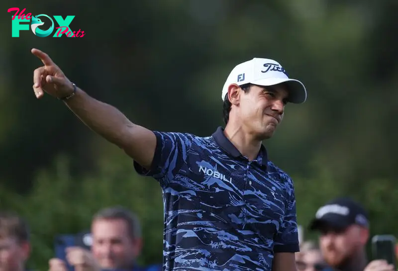 Matteo Manassero reacts during the third round