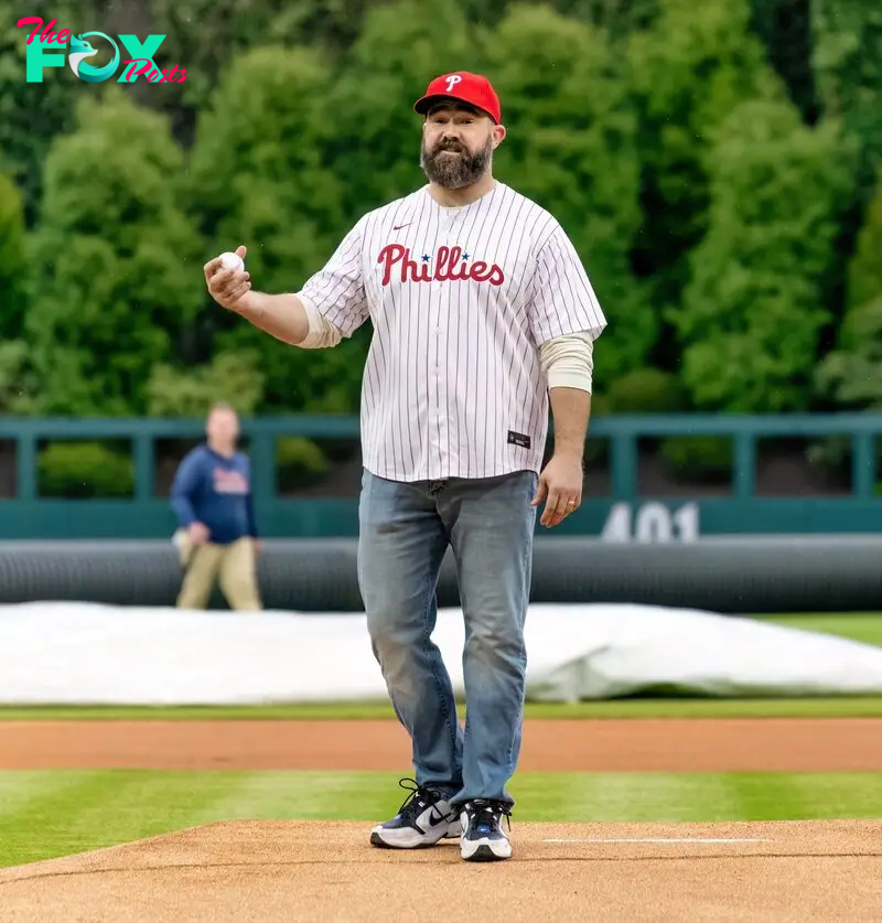 Jason threw out the ceremonial first pitch