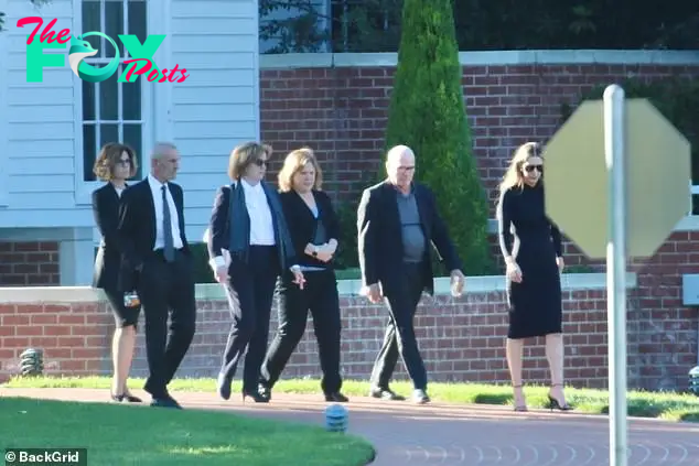 Friends and family of Matthew Perry are seen arriving for the funeral on Friday