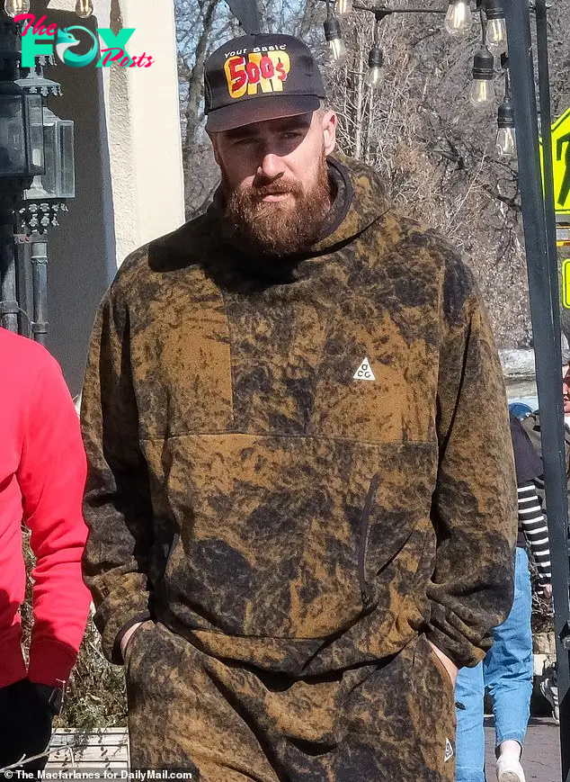 Kelce was spotted out and about as he went to get lunch with a friend on Saturday