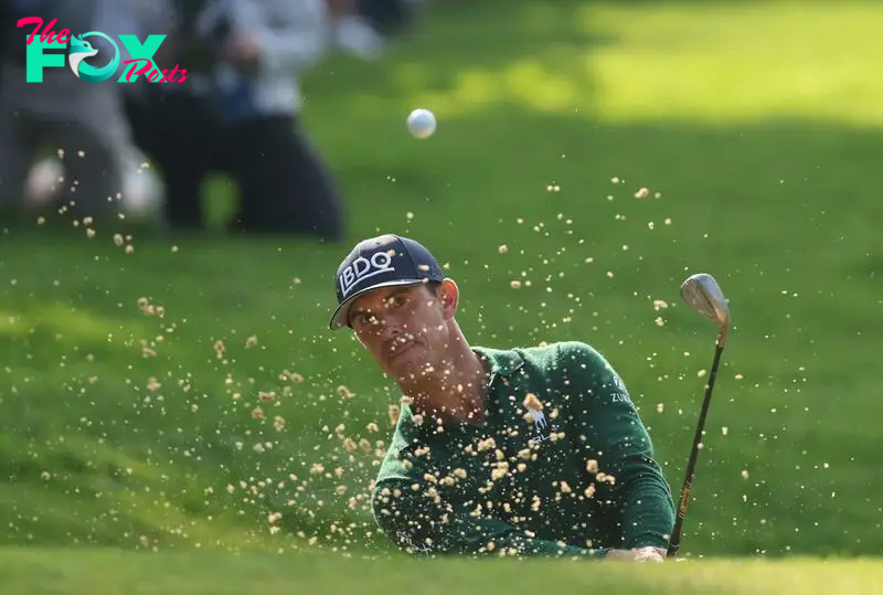 The American golfer is in contention at the BMW PGA Championship in Wentworth Club, Surrey, England, but what’s that on his hat?