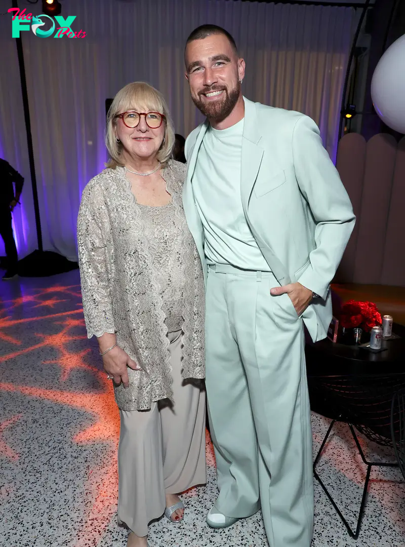 Donna Kelce and Travis Kelce in LA in July 2023