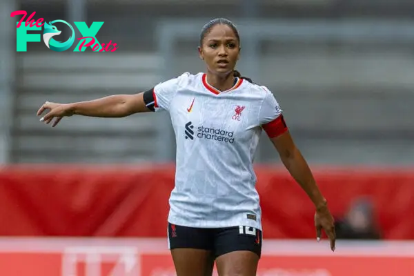 ST HELENS, ENGLAND - Sunday, September 15, 2024: Liverpool's Taylor Hinds during a pre-season friendly match between Liverpool FC Women and Everton FC Women at the St Helens Stadium. (Photo by David Rawcliffe/Propaganda)