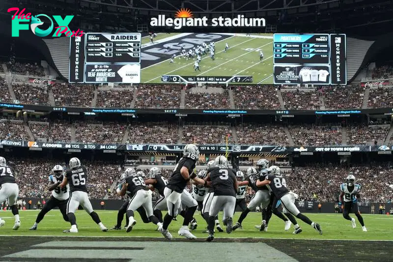 Despite poor on-field results, the Raiders pack out the vast Allegiant Stadium in Las Vegas.