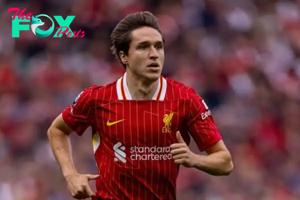 LIVERPOOL, ENGLAND - Saturday, September 21, 2024: Liverpool's Federico Chiesa during the FA Premier League match between Liverpool FC and AFC Bournemouth at Anfield. (Photo by David Rawcliffe/Propaganda)