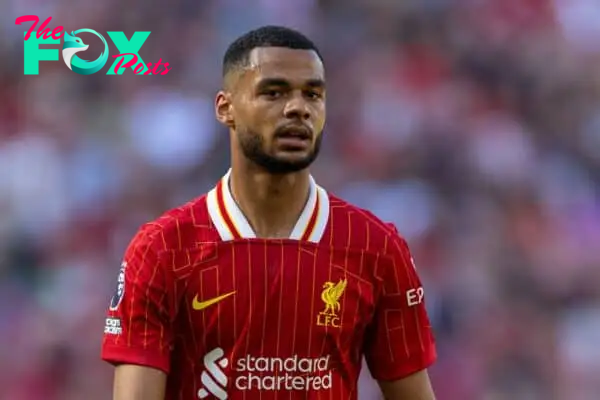 LIVERPOOL, ENGLAND - Saturday, May 18, 2024: Liverpool's Cody Gakpo during the FA Premier League match between Liverpool FC and Wolverhampton Wanderers FC at Anfield. Liverpool won 2-0. (Photo by David Rawcliffe/Propaganda)