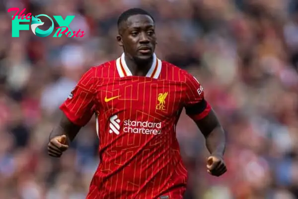 LIVERPOOL, ENGLAND - Saturday, September 14, 2024: Liverpool's Ibrahima Konaté during the FA Premier League match between Liverpool FC and Nottingham Forest FC at Anfield. Notts Forest won 1-0. (Photo by David Rawcliffe/Propaganda)