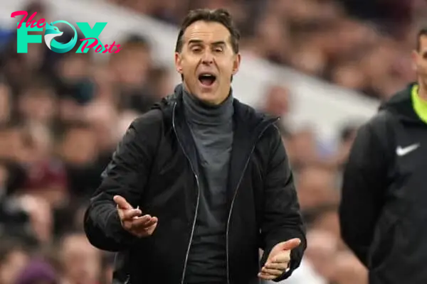 Wolves manager Julen Lopetegui gestures on the touchline during the Premier League match at Ashton Gate, Birmingham. Picture date: Wednesday January 4, 2023.