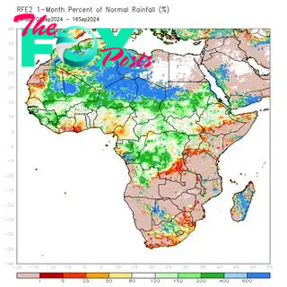 A rainfall chart of Africa