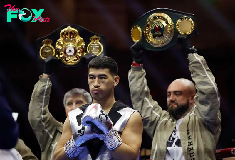 Boxing - Dmitry Bivol v Malik Zinad - Kingdom Arena, Riyadh, Saudi Arabia - June 2, 2024 Dmitry Bivol before his fight against Malik Zinad REUTERS/Hamad I Mohammed