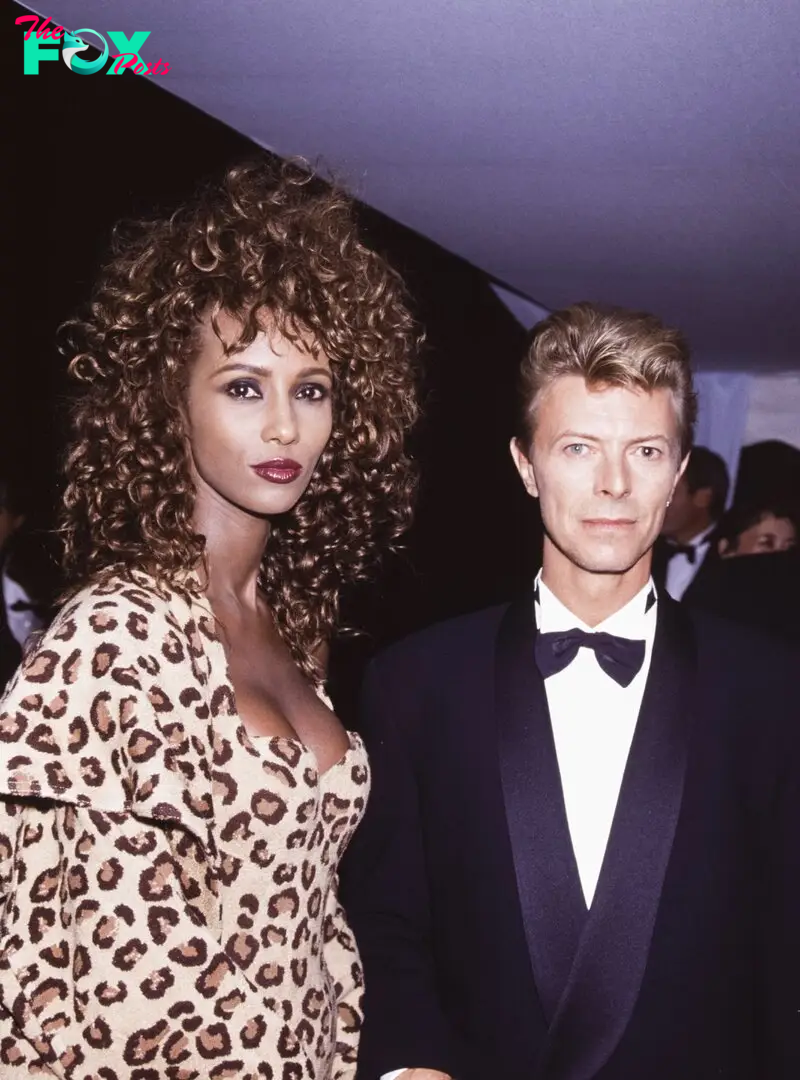 David Bowie with his wife Iman in September 1991 in Versailles, France | Source: Getty Images