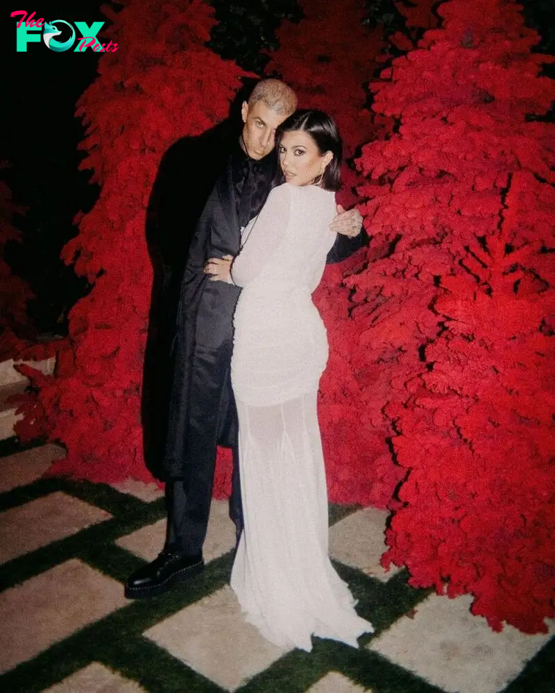 Kourtney and Travis' first Christmas together