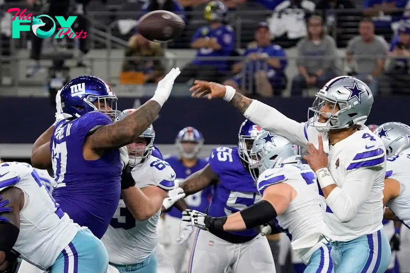 The New York Giants tend to have a hard time winning with Cowboys quarterback Dak Prescott under center. Here's their record and their last W over Dallas.