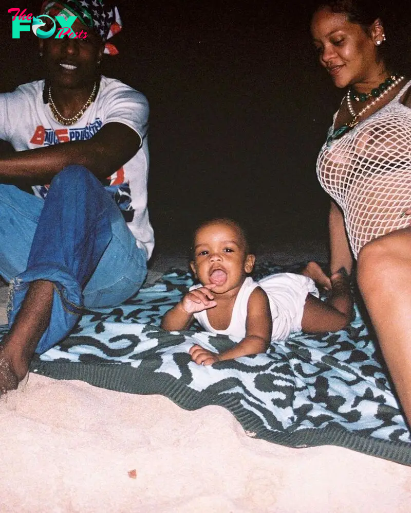 rihanna family on beach