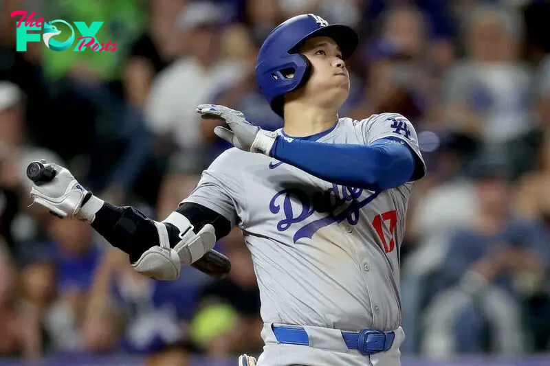 It was a case of close but no cigar on Sunday as the Dodgers’ Japanese star came within touching distance of a NL record that’s stood for almost 90 years.