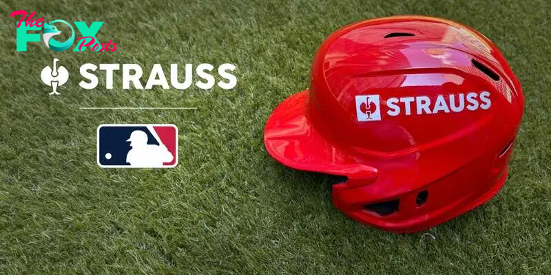 The “STRAUSS” logo on MLB helmets during the Wild Card games has sparked curiosity among fans wondering what is going on.