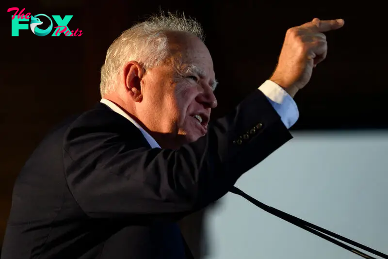 Democratic Vice Presidential Nominee Tim Walz Holds A Campaign Rally In Erie, Pennsylvania