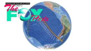 A map of the Oct. 2, 2024, annular solar eclipse.