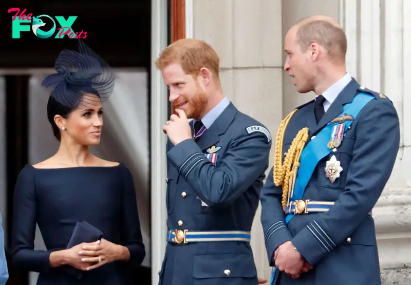 Meghan Markle speaks with Prince Harry and Prince William 