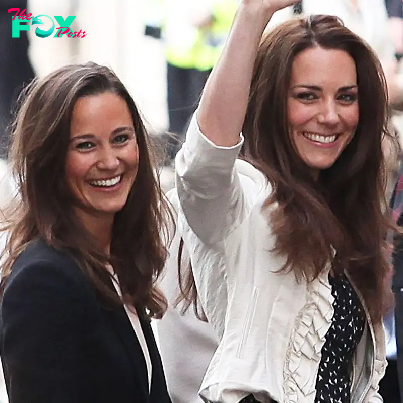 Princess Kate giggles in bold silk gown in unearthed photo with sister Pippa Middleton