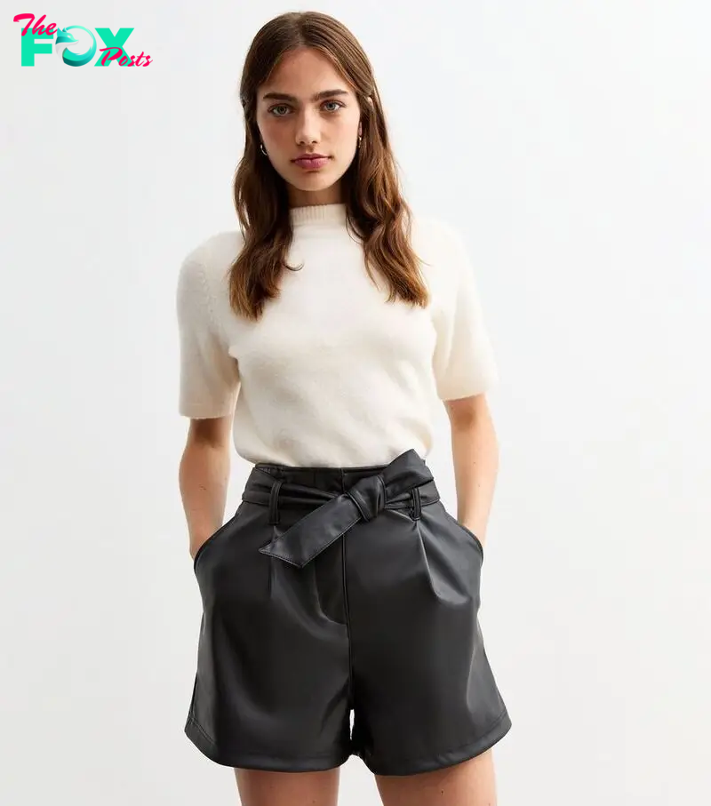 New Look Faux Leather Shorts