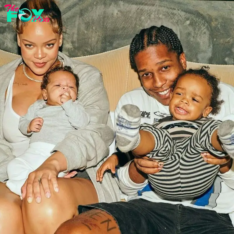 Rihanna and ASAP Rocky's babies are tiny versions of their famous dad