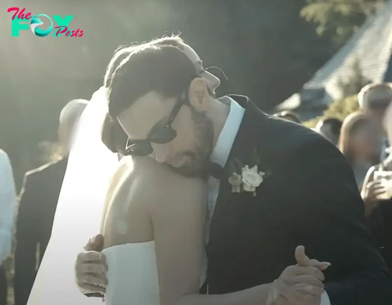 Eminem hugs Hailie on her wedding day