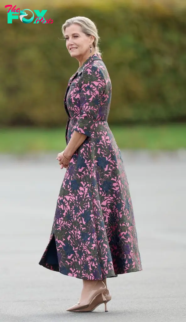 Sophie, Duchess of Edinburgh during the 5th Battalion, The Rifles (5 RIFLES) homecoming parade at Picton Barracks on October 4, 2024 in Bulford, Wiltshire. 