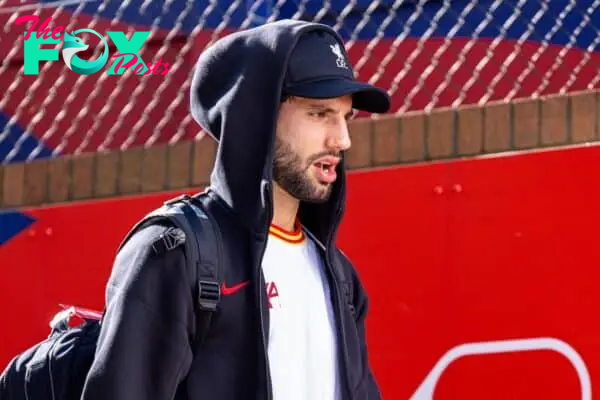 LONDON, ENGLAND - Saturday, October 5, 2024: Liverpool's Dominik Szoboszlai arrives before the FA Premier League match between Crystal Palace FC and Liverpool FC at Selhurt Park. (Photo by David Rawcliffe/Propaganda)