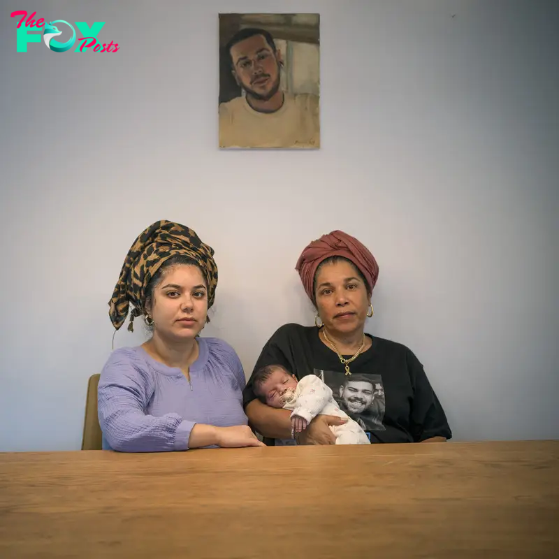 Sigi Cohen, right, with her daughter Yuval Tias and granddaughter Tuv Orah, at home in Rishon L’tzion, Israel, on Oct. 6.