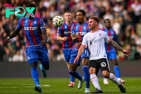 LONDON, ENGLAND - Saturday, October 5, 2024: Liverpool's Alexis Mac Allister during the FA Premier League match between Crystal Palace FC and Liverpool FC at Selhurst Park. (Photo by David Rawcliffe/Propaganda)