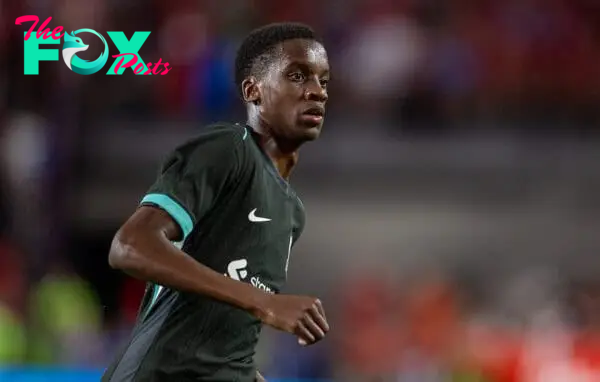 COLUMBIA - Saturday, August 3, 2024: Liverpool's Trey Nyoni during a pre-season friendly match between Liverpool FC and Manchester United FC at the Williams-Brice Stadium on day eleven of the club's pre-season tour of the USA. (Photo by David Rawcliffe/Propaganda)