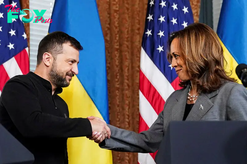 U.S. Vice President Harris meets with Ukraine's President Zelenskiy in Washington