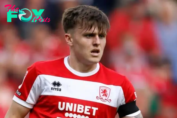 2Y3KTK6 Middlesbrough's Ben Doak in action during the Sky Bet Championship match at Riverside Stadium, Middlesbrough. Picture date: Saturday September 14, 2024.