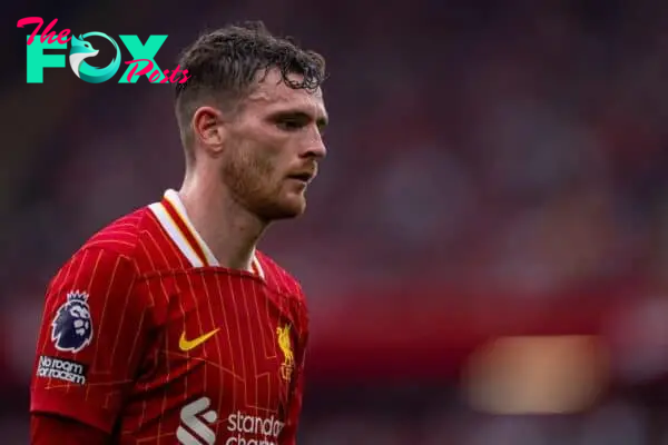 LIVERPOOL, ENGLAND - Saturday, September 21, 2024: Liverpool's Andy Robertson during the FA Premier League match between Liverpool FC and AFC Bournemouth at Anfield. Liverpool won 3-0. (Photo by David Rawcliffe/Propaganda)