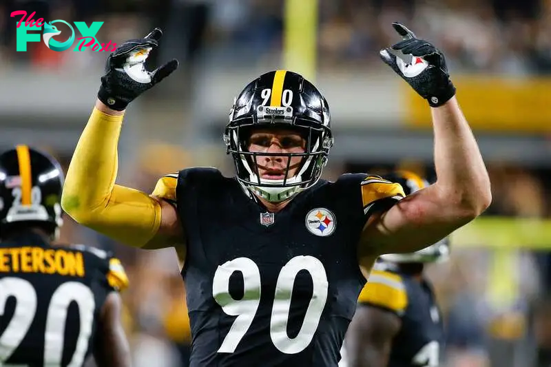 The Pittsburgh Steelers linebacker T.J. Watt combined with Nick Herbig to rip the ball away from Dak Prescott and reach 100 career sacks in week 5 of the 2024 NFL season.