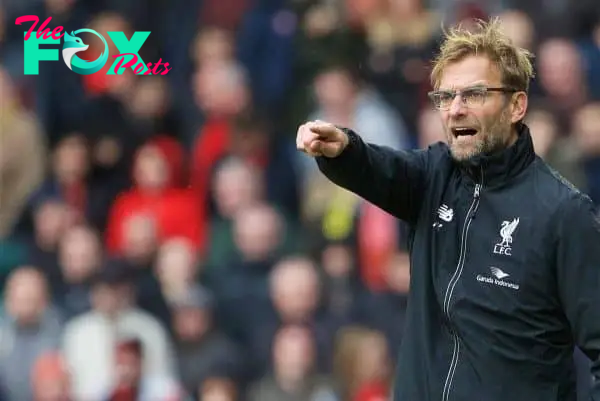 WATFORD, ENGLAND - Sunday, December 20, 2015: Liverpool's manager Jürgen Klopp during the Premier League match against Watford at Vicarage Road. (Pic by David Rawcliffe/Propaganda)