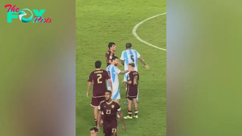 Messi’s tumultuous return: dramatic clash and slap moment with Venezuelan player