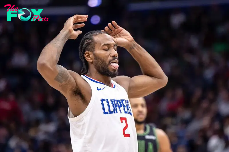 Kawhi Leonard, alero de Los Angeles Clippers, ante New Orleans Pelicans.