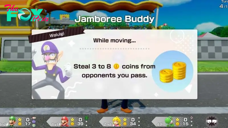 Jamboree Buddy screen in Super Mario Jamboree.