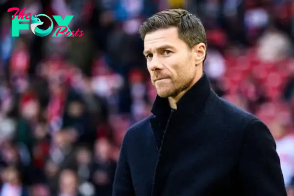 2TCJJBK Stuttgart, Germany. 10th Dec, 2023. Soccer: Bundesliga, VfB Stuttgart - Bayer Leverkusen, Matchday 14, MHPArena. Leverkusen coach Xabi Alonso stands in the stadium before the game. Credit: Tom Weller/dpa - IMPORTANT NOTE: In accordance with the regulations of the DFL German Football League and the DFB German Football Association, it is prohibited to utilize or have utilized photographs taken in the stadium and/or of the match in the form of sequential images and/or video-like photo series./dpa/Alamy Live News