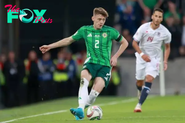 Northern Ireland's Conor Bradley during the UEFA Nations League, Group C3 match at Windsor Park, Belfast. Picture date: Thursday September 5, 2024.