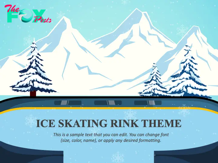 Ice Skating Rink Theme Slide