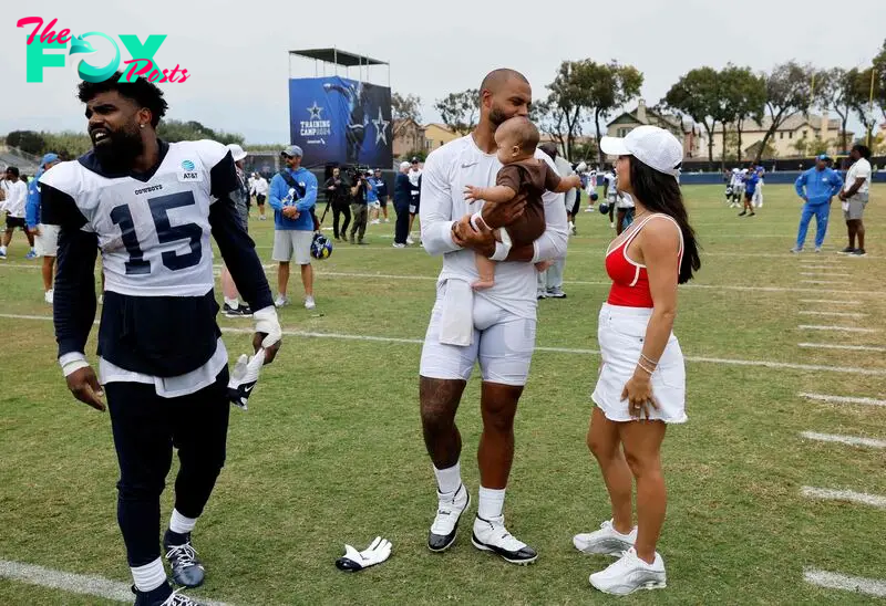 Dallas Cowboys quarterback Dak Prescott got engaged over the weekend to girlfriend Sarah Jane and his seven-month-old daughter helped with the announcement.