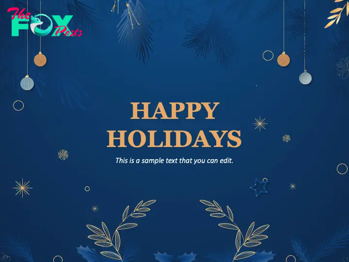 Happy Holidays Theme Slide