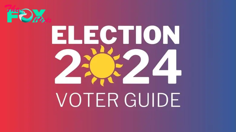 Election 2024 Voter Guide logo.